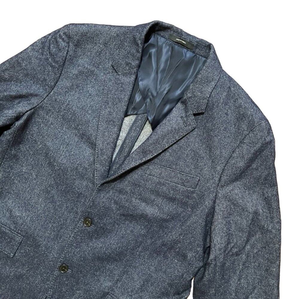 CLUB MONACO Grant Fit Wool Cotton 2 Button Blazer in Dark Denim Blue  MEN'S 44R